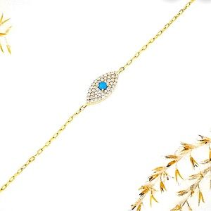 🔥sold🔥18k Solid Gold and Diamond Turquoise Evil Eye Bracelet